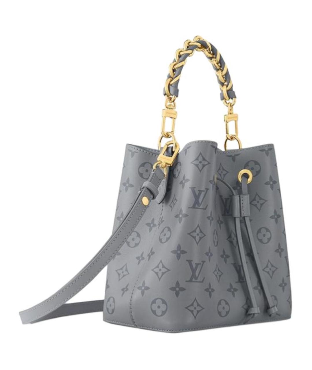 LOUIS VUITTON Серая кожаная сумка тоут, фото 2