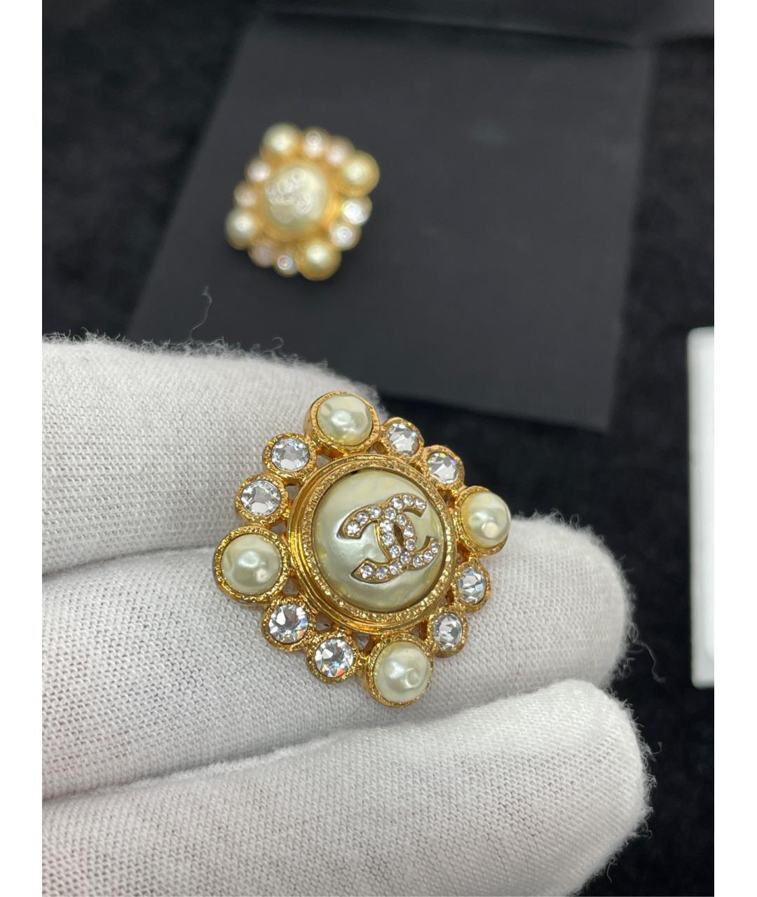 CHANEL Золотые серьги, фото 6