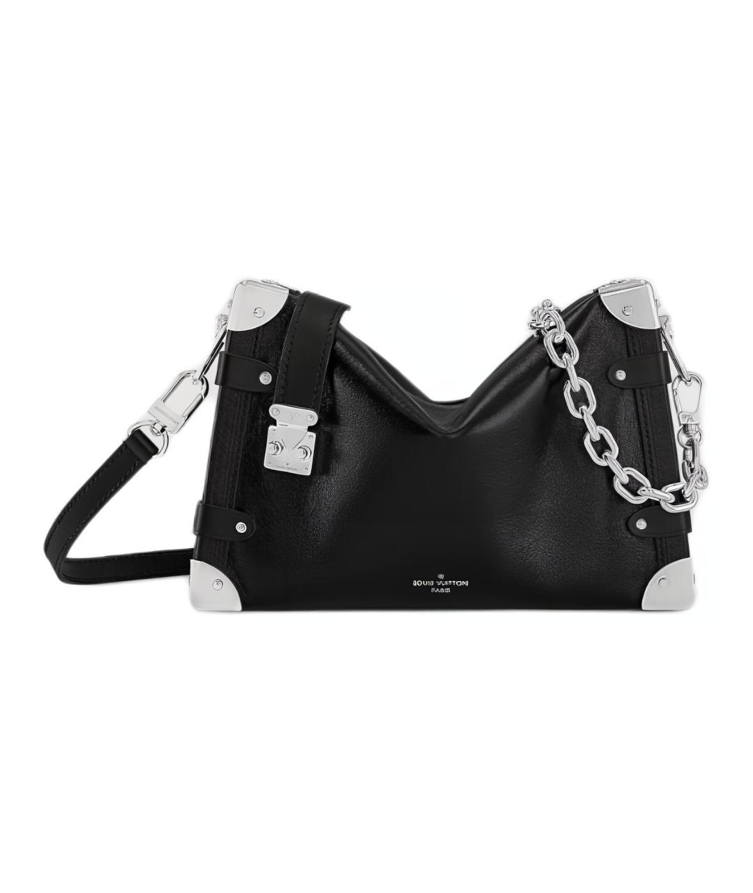 LOUIS VUITTON Черная кожаная сумка через плечо, фото 1