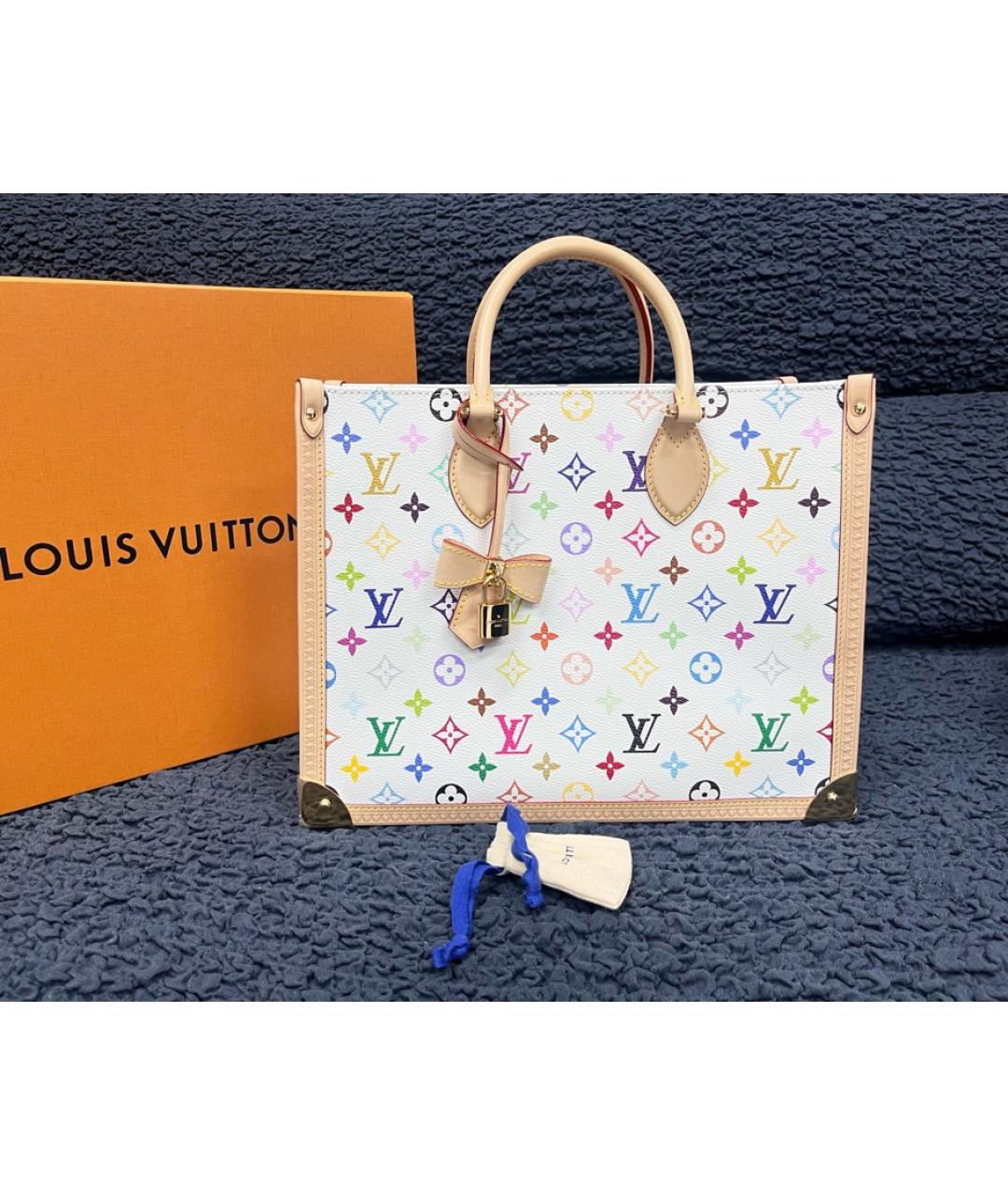 LOUIS VUITTON Белая сумка тоут, фото 9