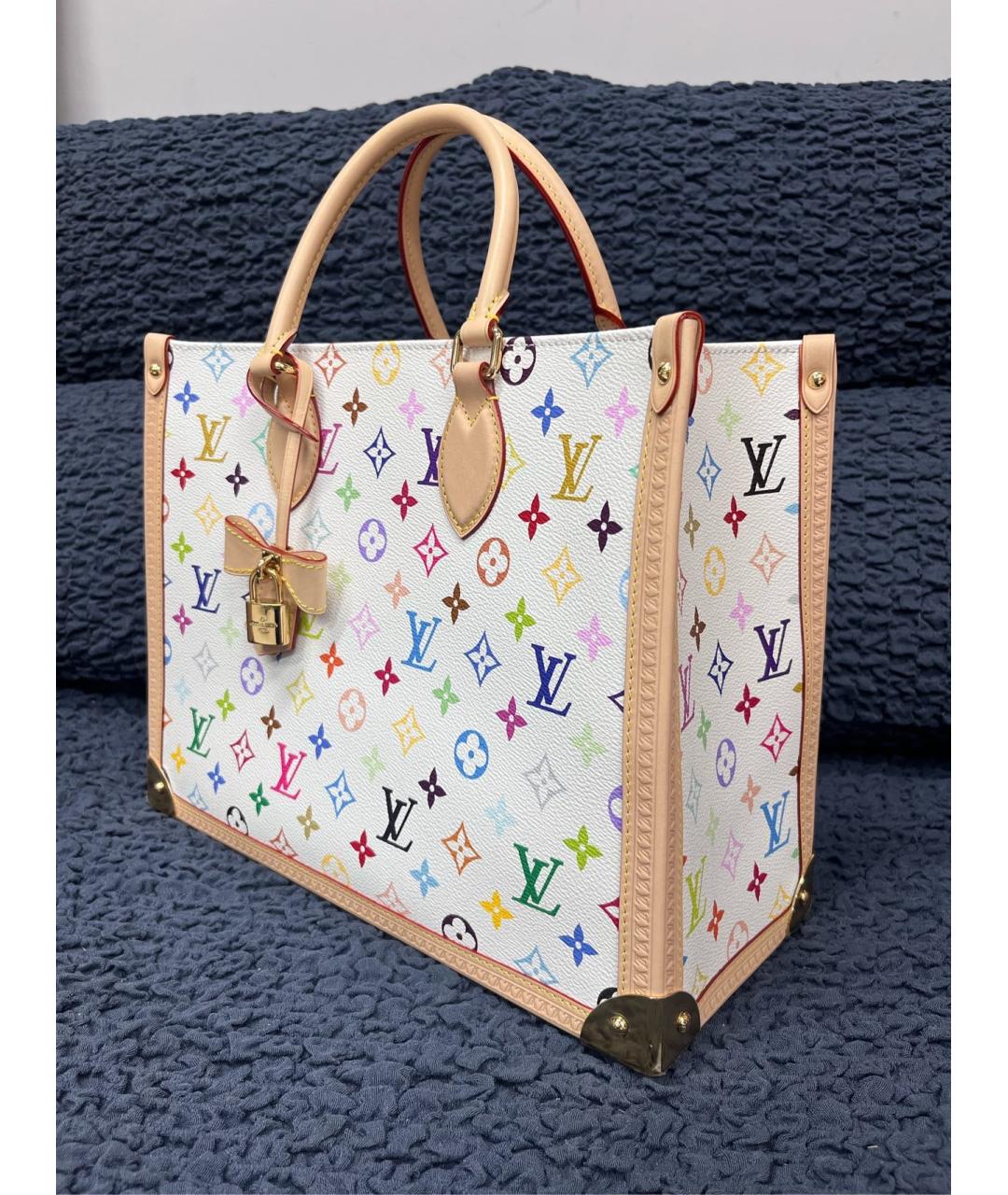 LOUIS VUITTON Белая сумка тоут, фото 2