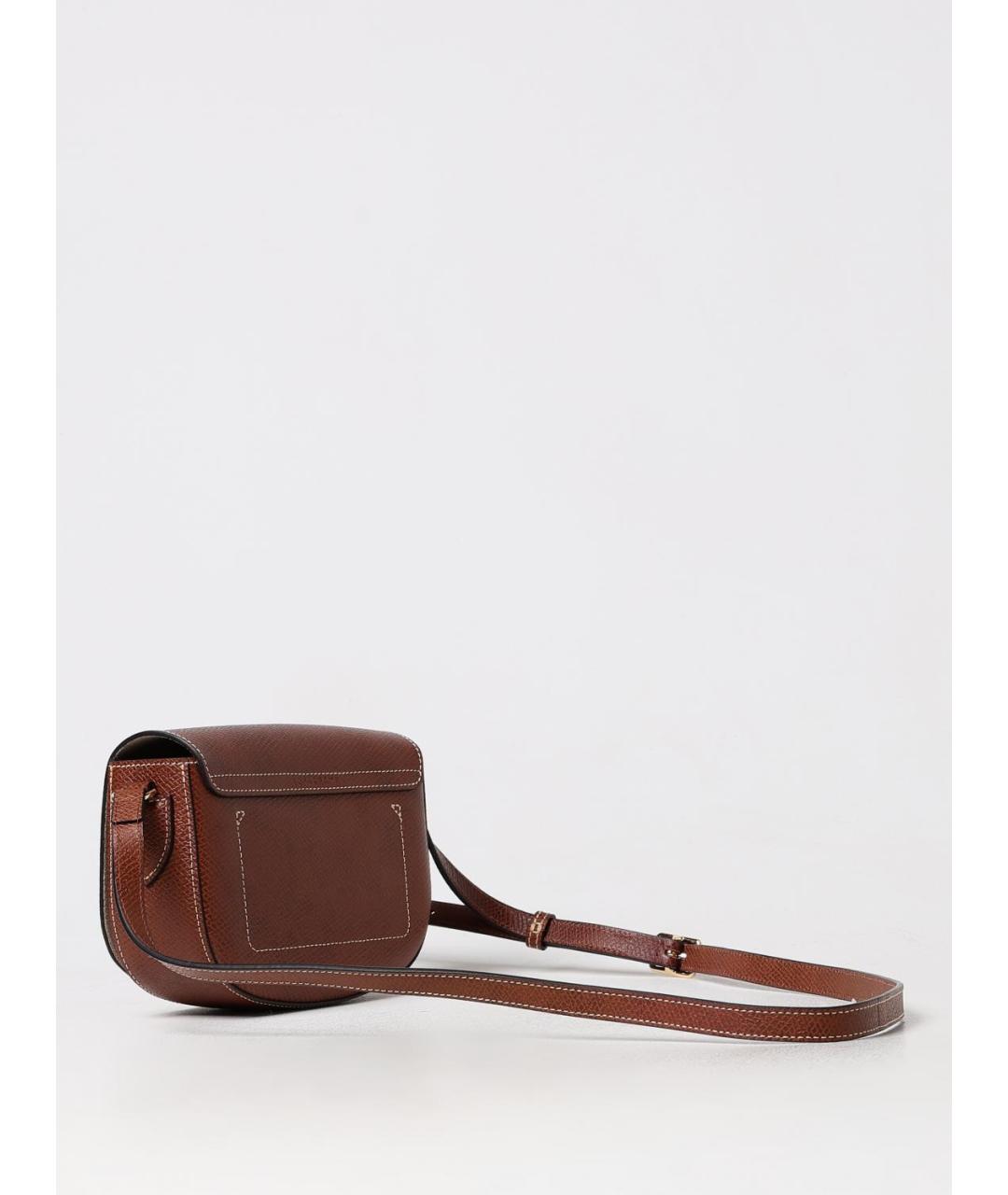 LONGCHAMP Коричневая кожаная сумка через плечо, фото 2