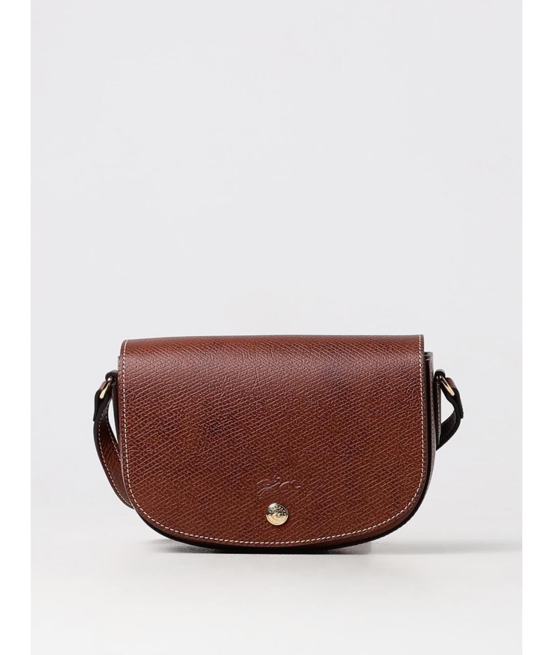 LONGCHAMP Коричневая кожаная сумка через плечо, фото 4
