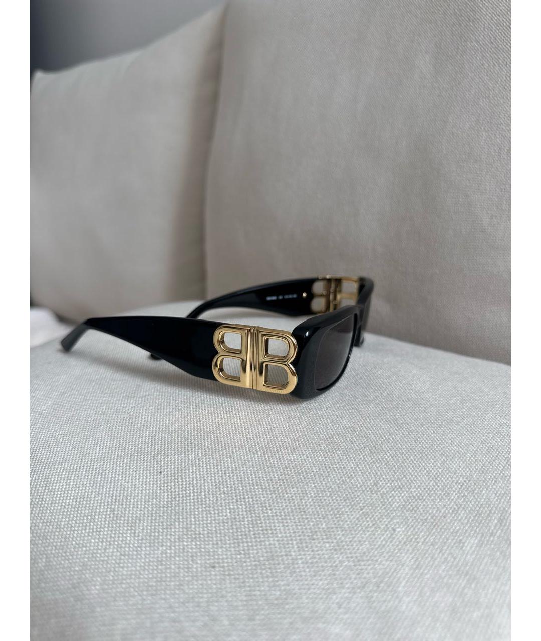 BALENCIAGA Черные пластиковые солнцезащитные очки, фото 4
