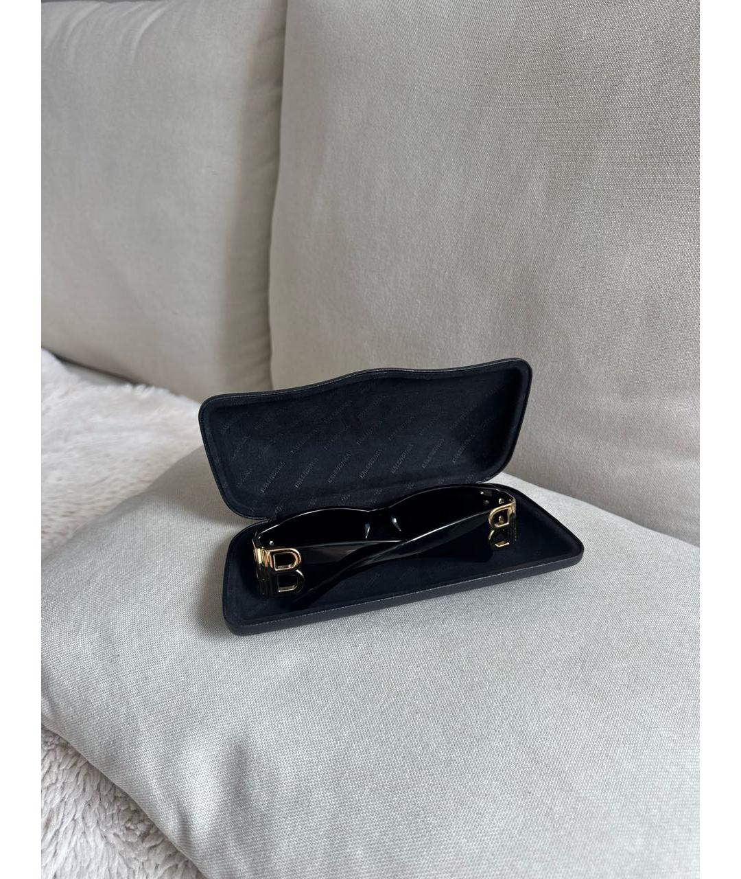 BALENCIAGA Черные пластиковые солнцезащитные очки, фото 7