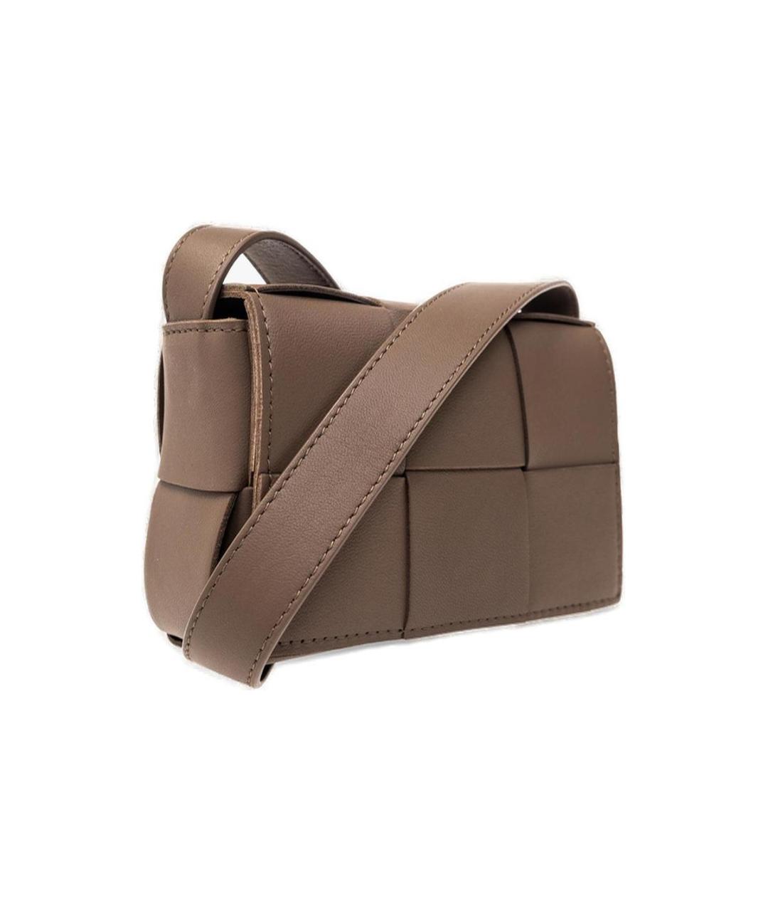 BOTTEGA VENETA Коричневая кожаная сумка через плечо, фото 2