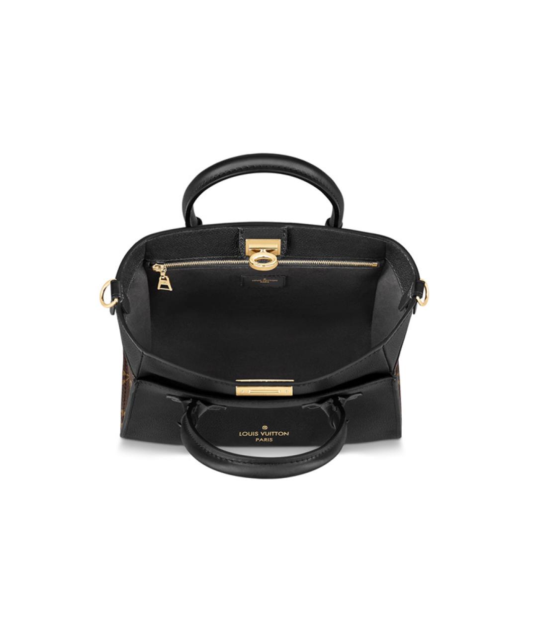 LOUIS VUITTON Черная кожаная сумка через плечо, фото 4