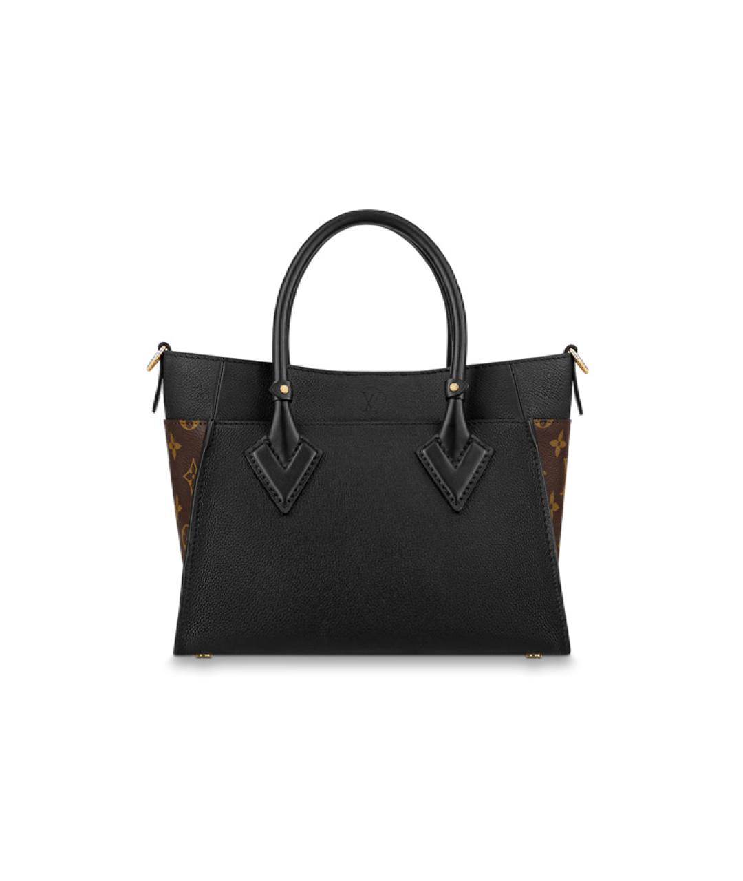 LOUIS VUITTON Черная кожаная сумка через плечо, фото 3