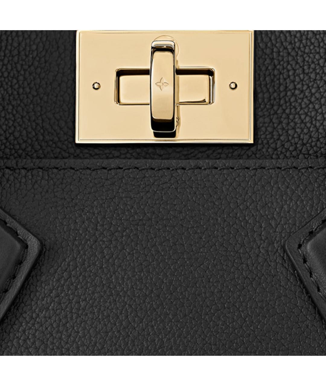 LOUIS VUITTON Черная кожаная сумка через плечо, фото 5