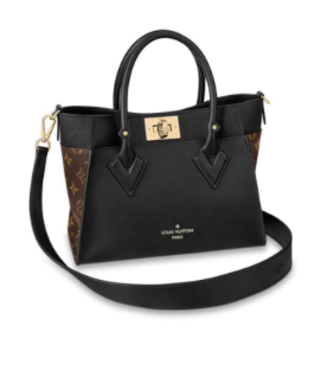 LOUIS VUITTON Черная кожаная сумка через плечо, фото 1