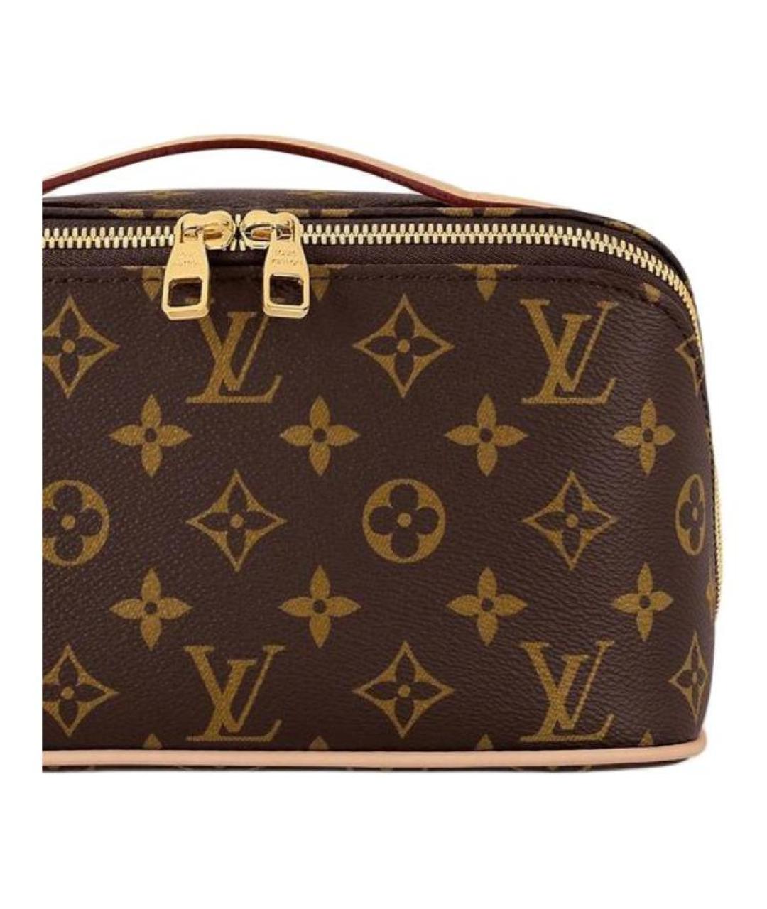 LOUIS VUITTON Коричневая косметичка, фото 4