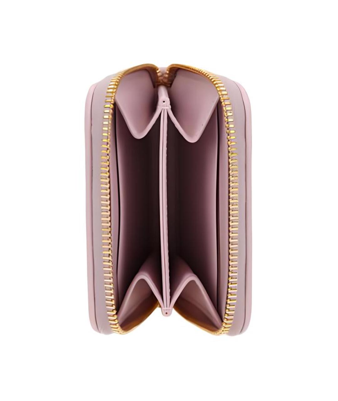 MIU MIU Розовый кожаный кошелек, фото 4