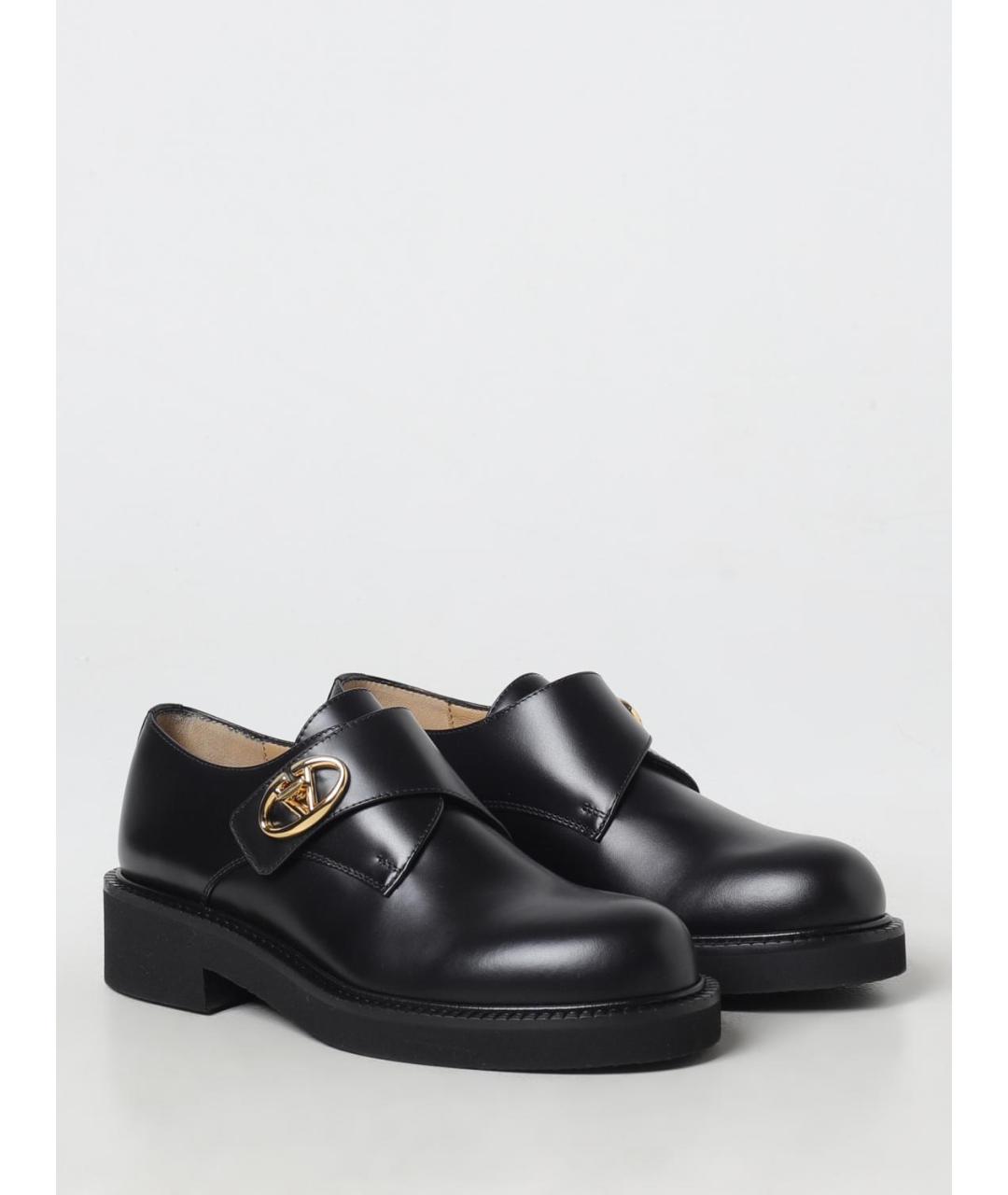 VALENTINO Черные кожаные лоферы, фото 2