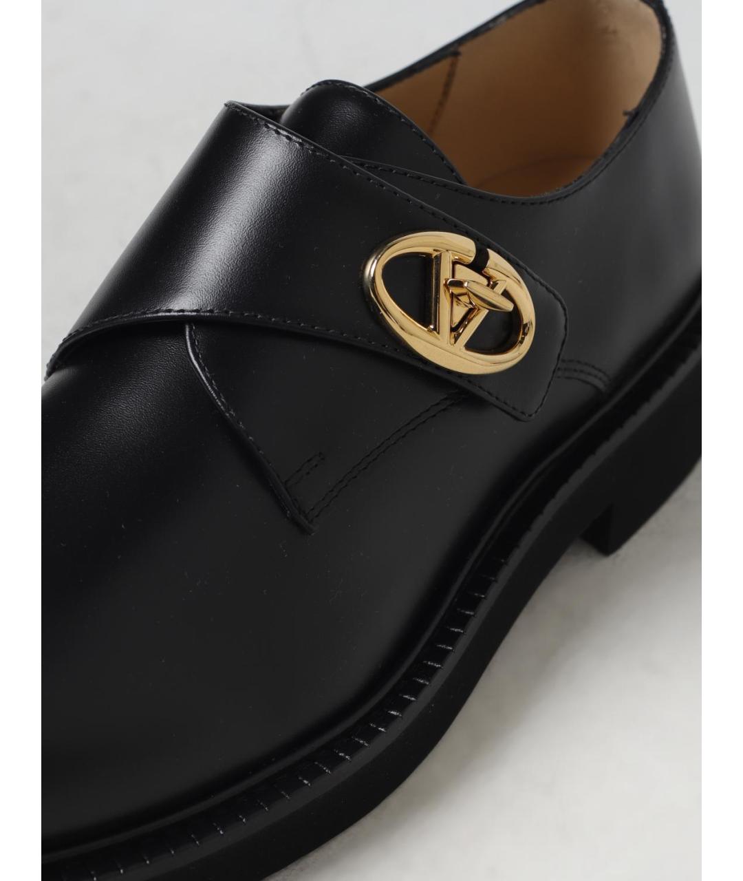 VALENTINO Черные кожаные лоферы, фото 4