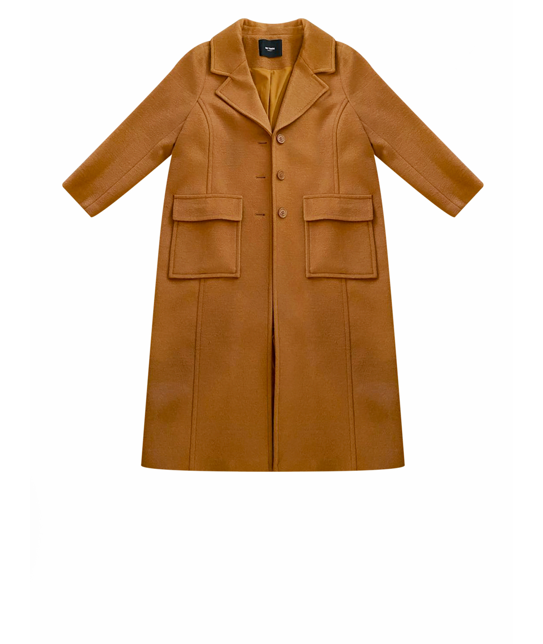 TWIN-SET Коричневое шерстяное пальто, фото 1