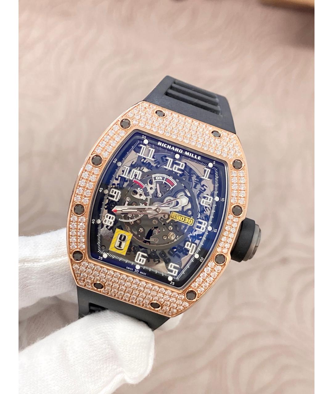 Richard Mille Синие часы из розового золота, фото 10