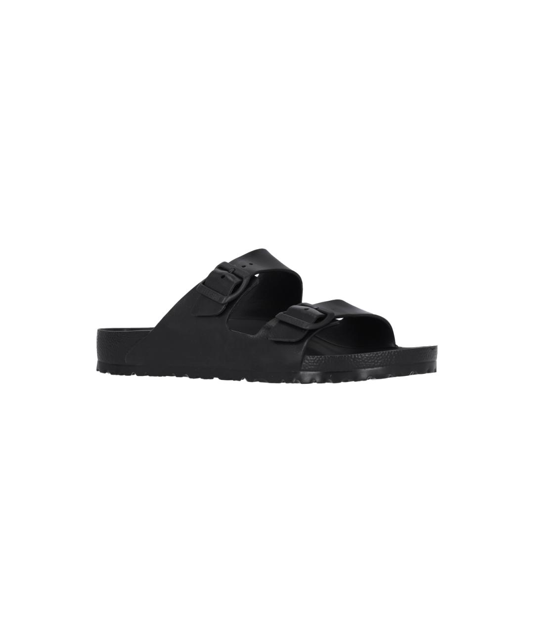 BIRKENSTOCK Черные бархатные шлепанцы, фото 2