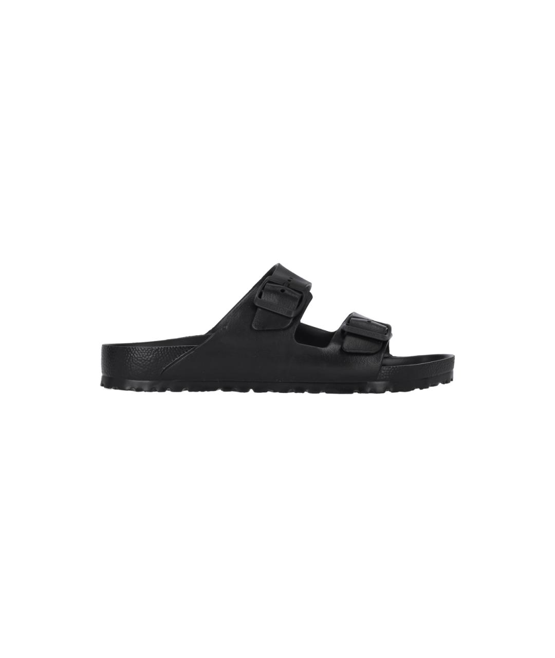 BIRKENSTOCK Черные бархатные шлепанцы, фото 1