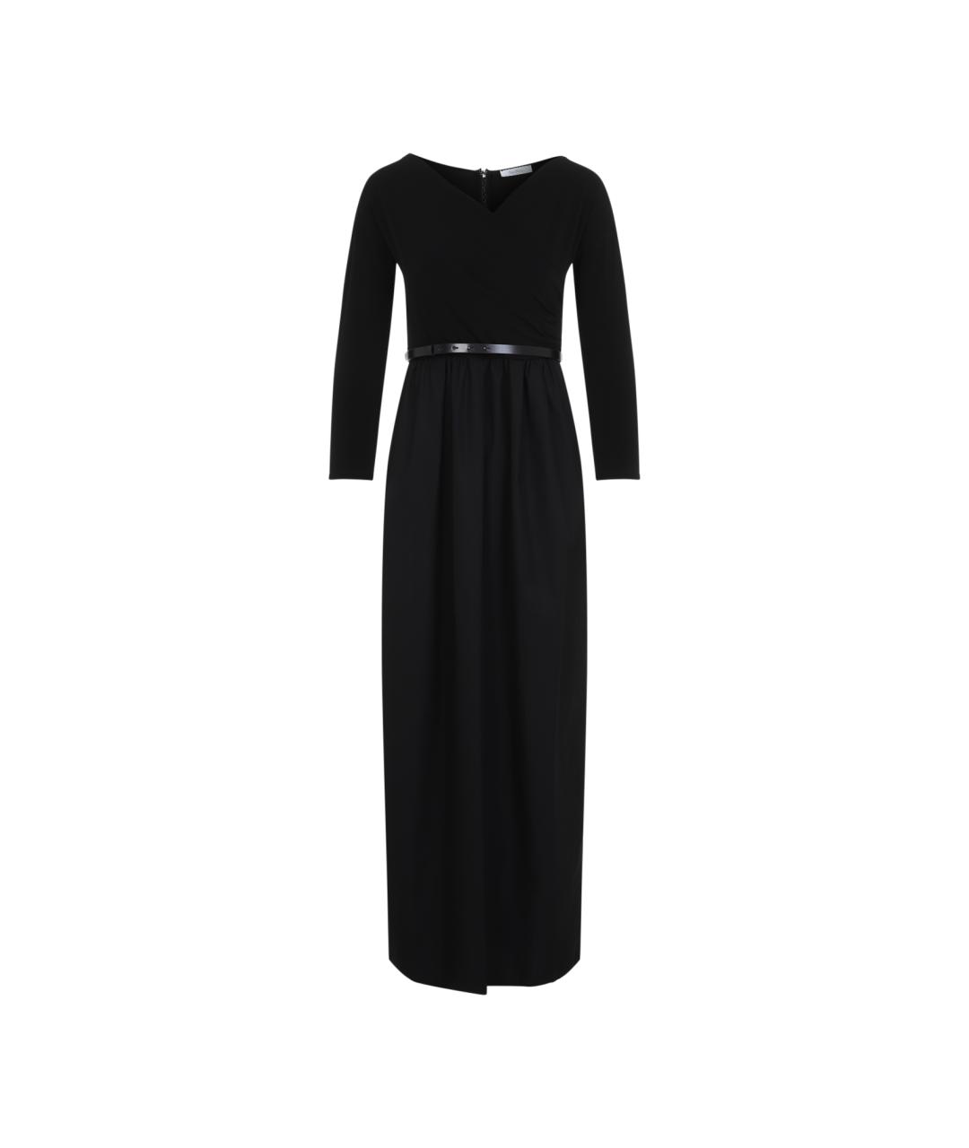 MAX MARA Черное вискозное повседневное платье, фото 1