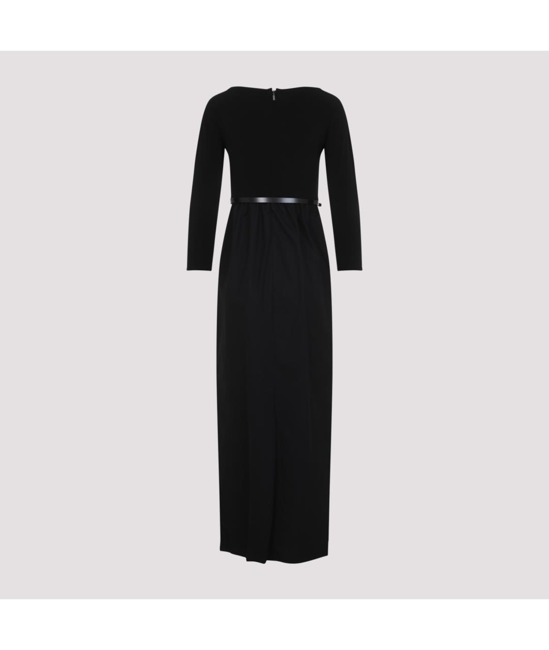 MAX MARA Черное вискозное повседневное платье, фото 2