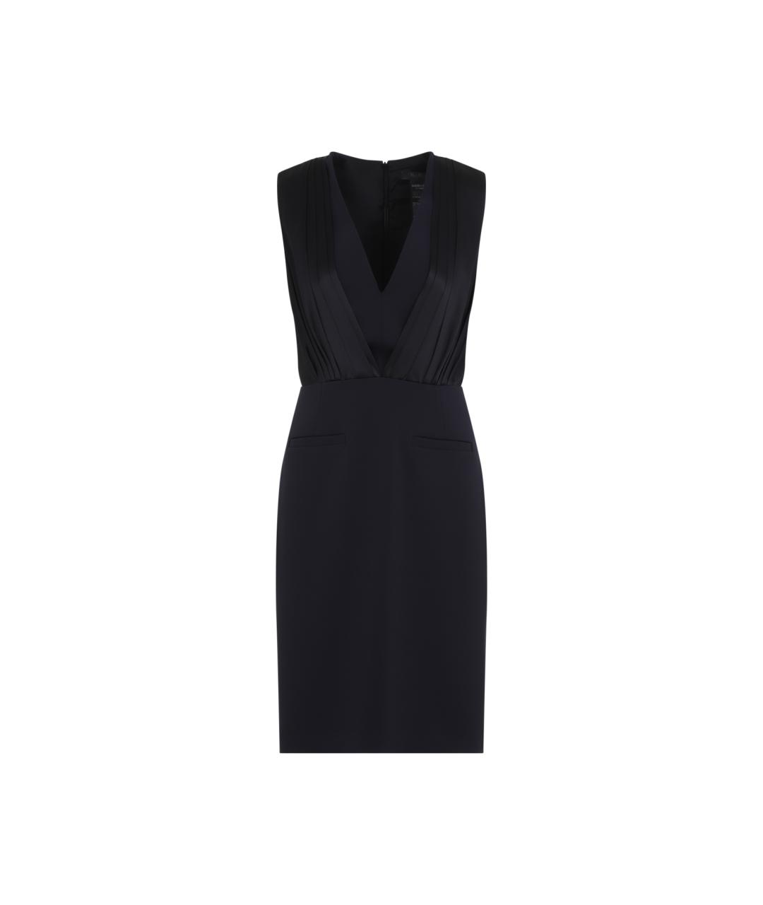 MAX MARA Синее ацетатное повседневное платье, фото 1