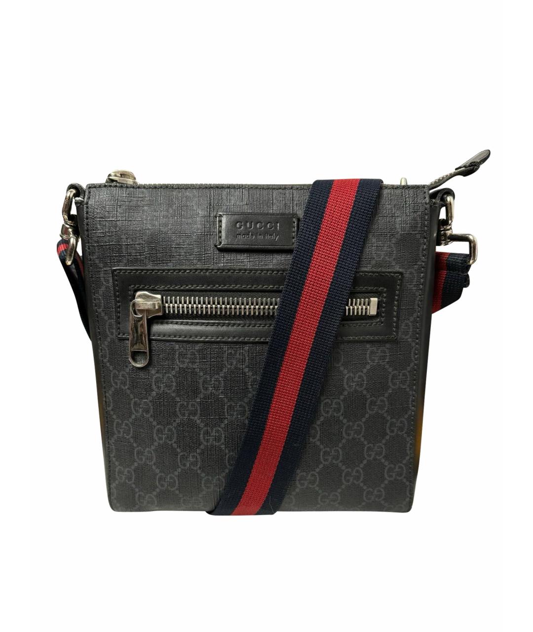 GUCCI Черная сумка на плечо из искусственной кожи, фото 1