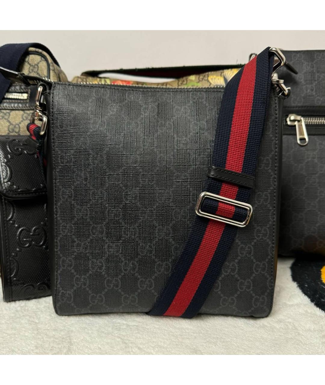 GUCCI Черная сумка на плечо из искусственной кожи, фото 2