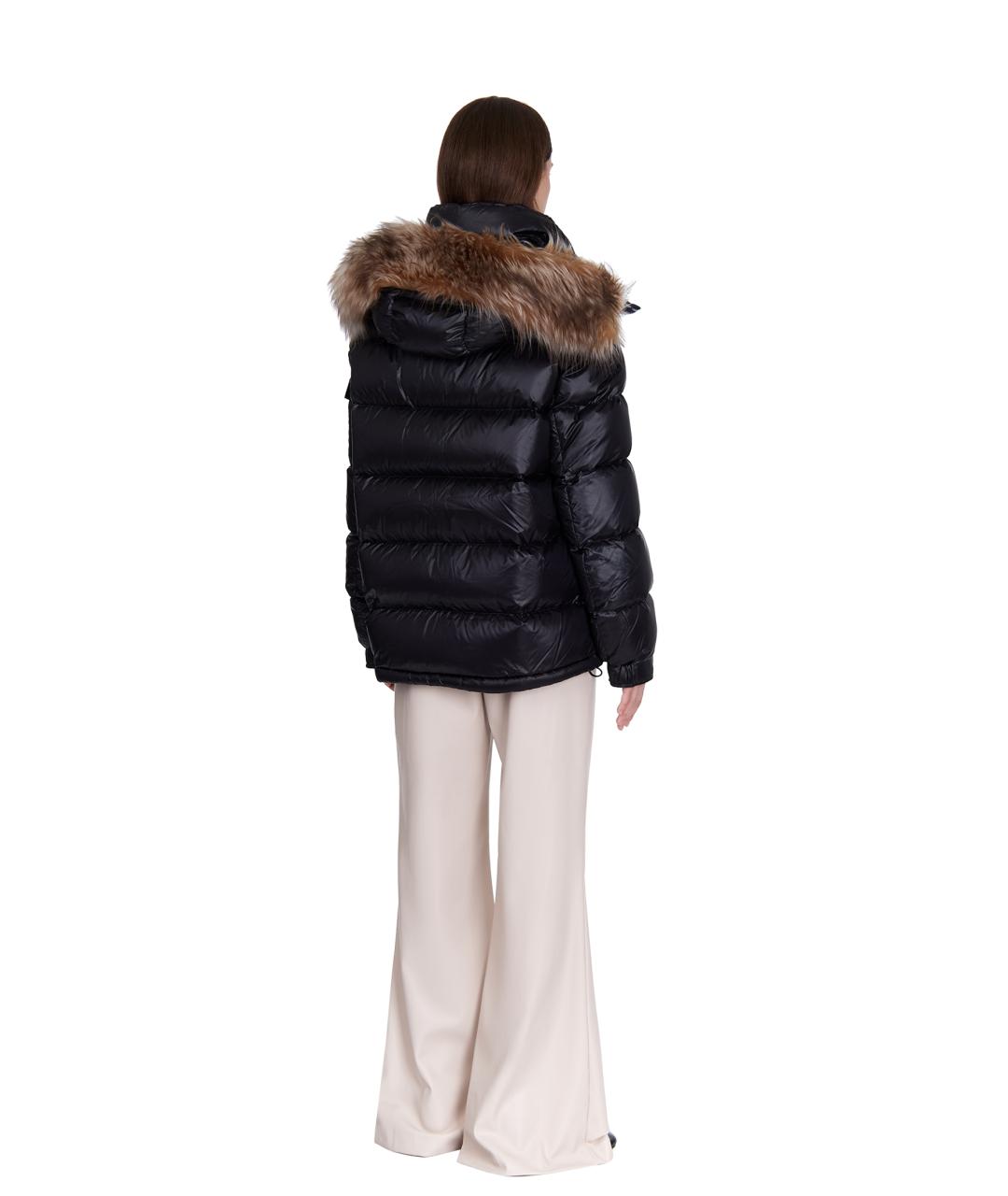 MONCLER Черный пуховик, фото 3