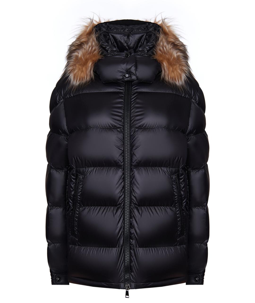 MONCLER Черный пуховик, фото 1