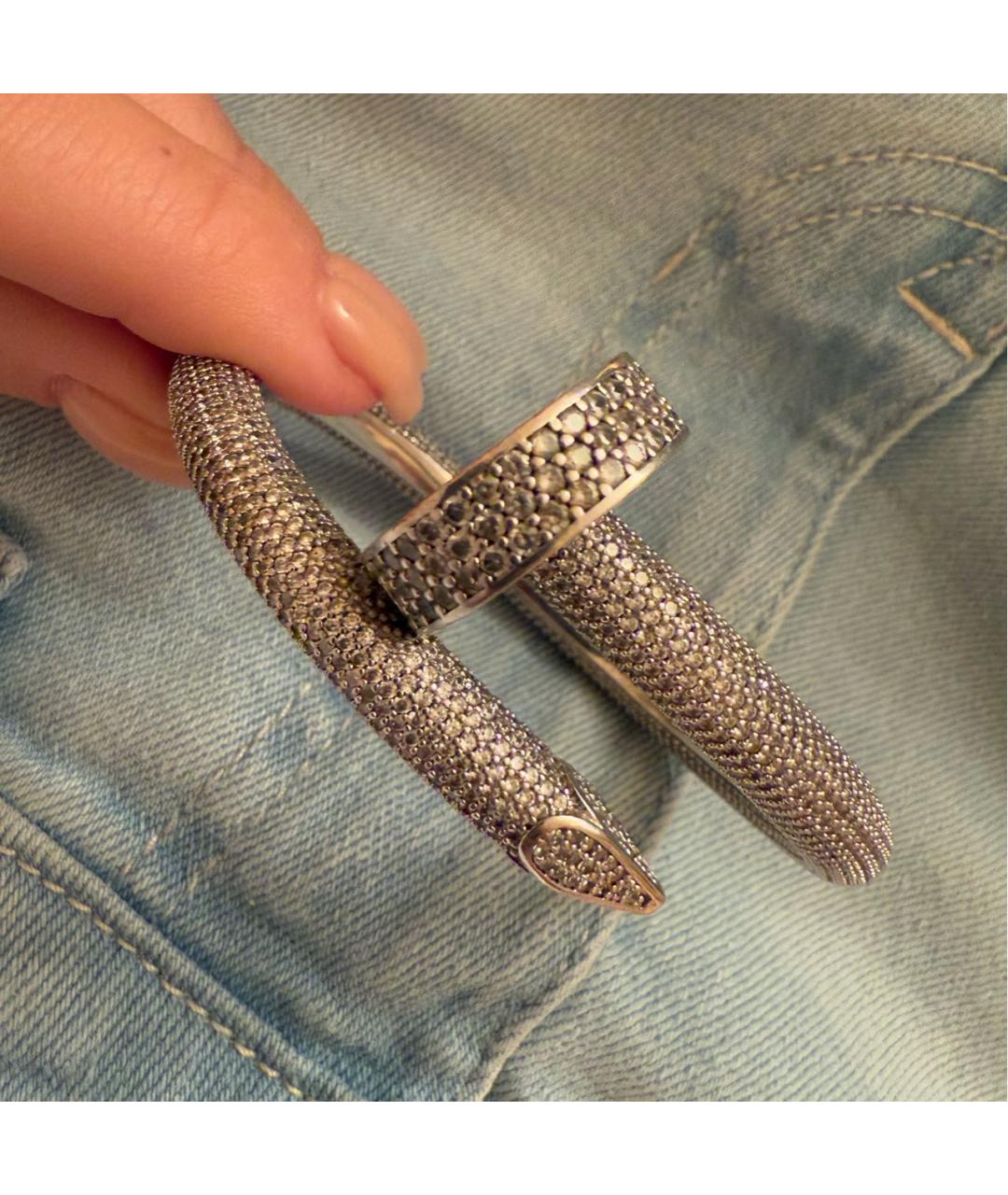 CARTIER Серебрянный браслет из белого золота, фото 3