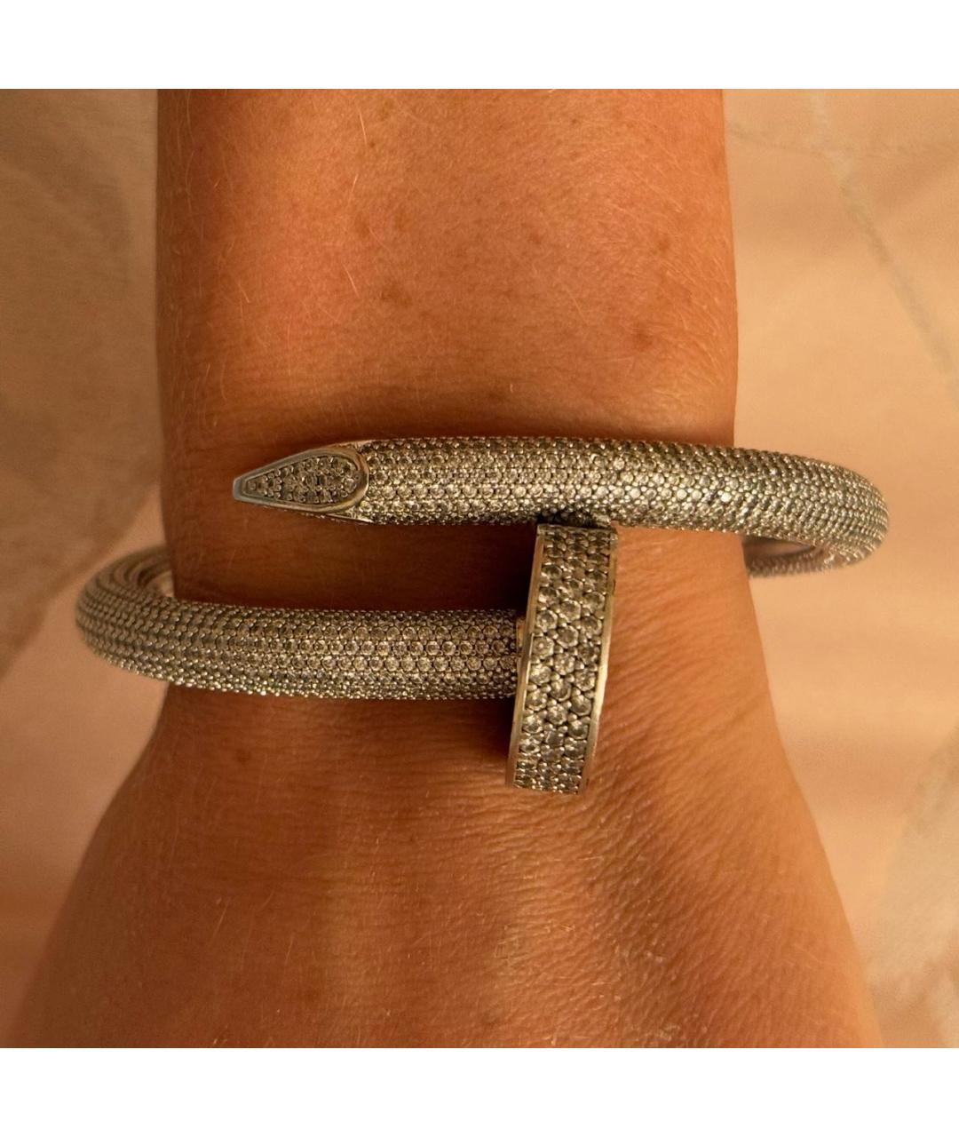 CARTIER Серебрянный браслет из белого золота, фото 8