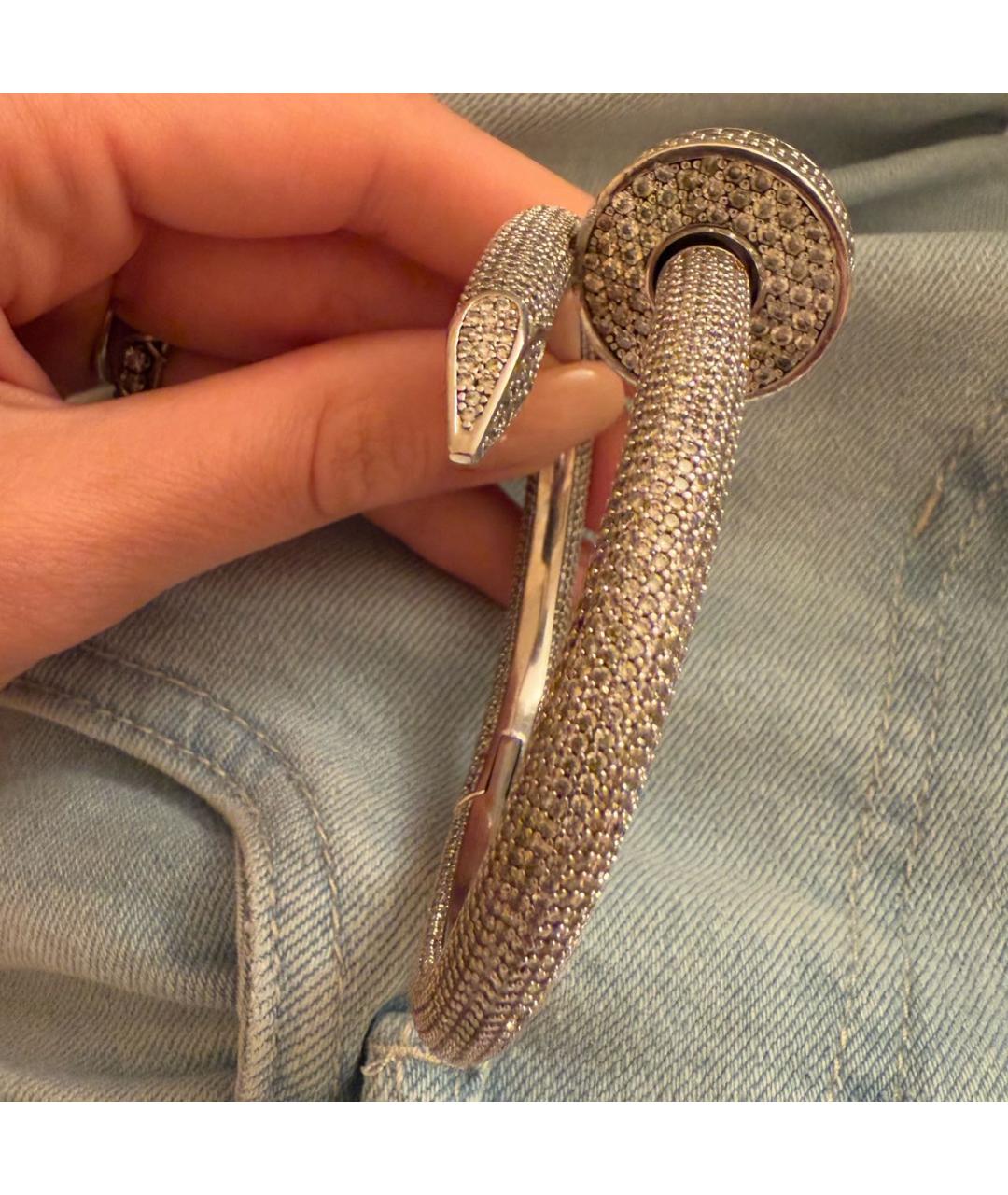 CARTIER Серебрянный браслет из белого золота, фото 4