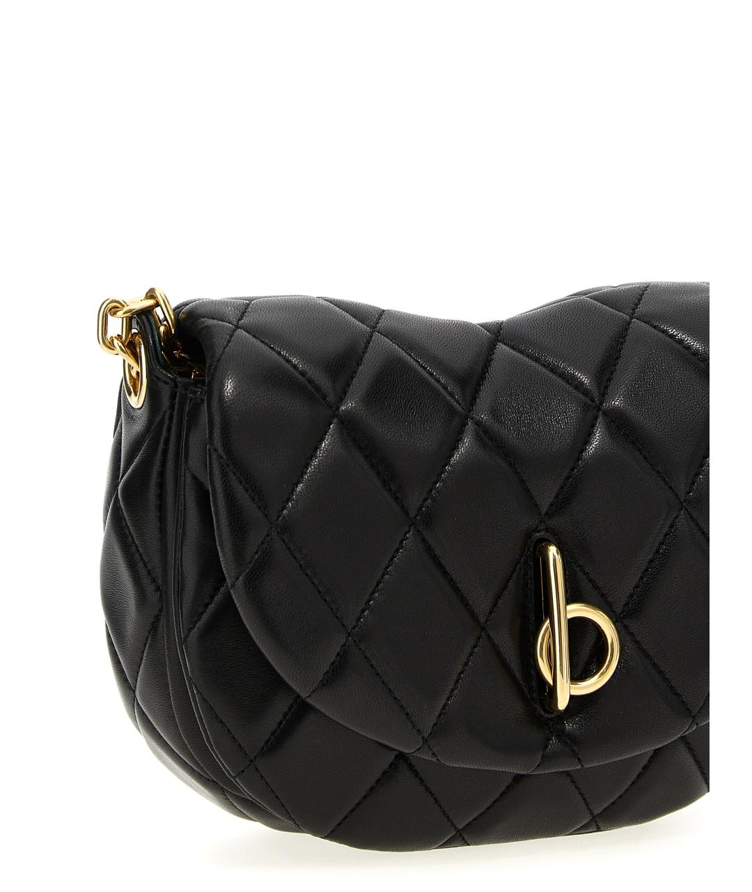 BURBERRY Черная кожаная сумка через плечо, фото 3