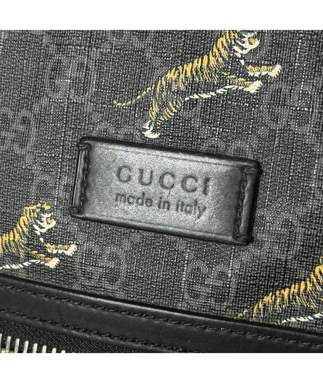 GUCCI Черная сумка на плечо из искусственной кожи, фото 3