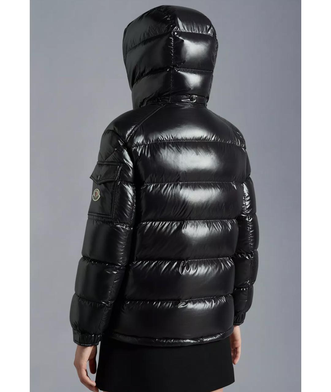 MONCLER Черный пуховик, фото 4