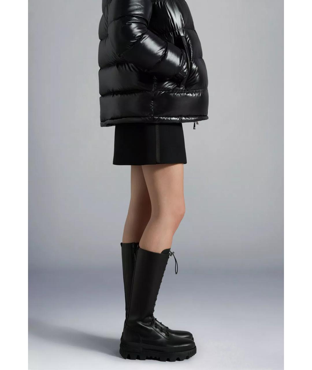 MONCLER Черный пуховик, фото 5