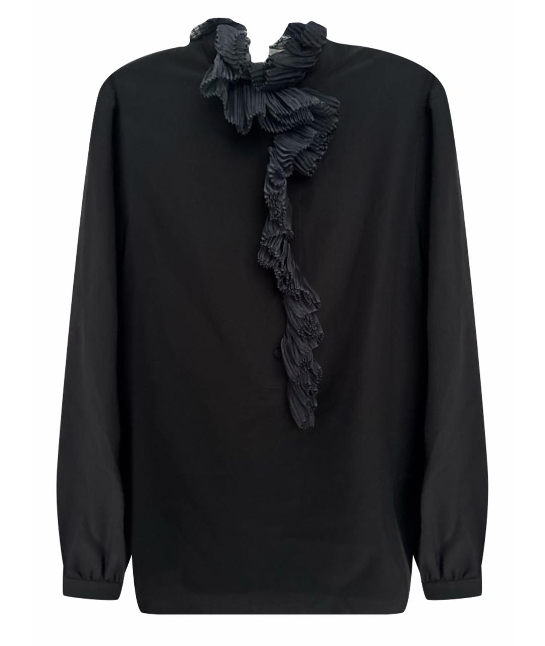 GUCCI Черная шелковая блузы, фото 1