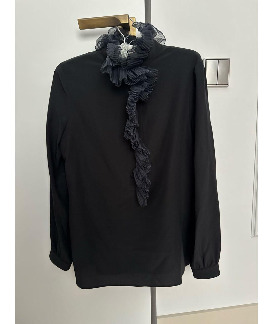 GUCCI Черная шелковая блузы, фото 5
