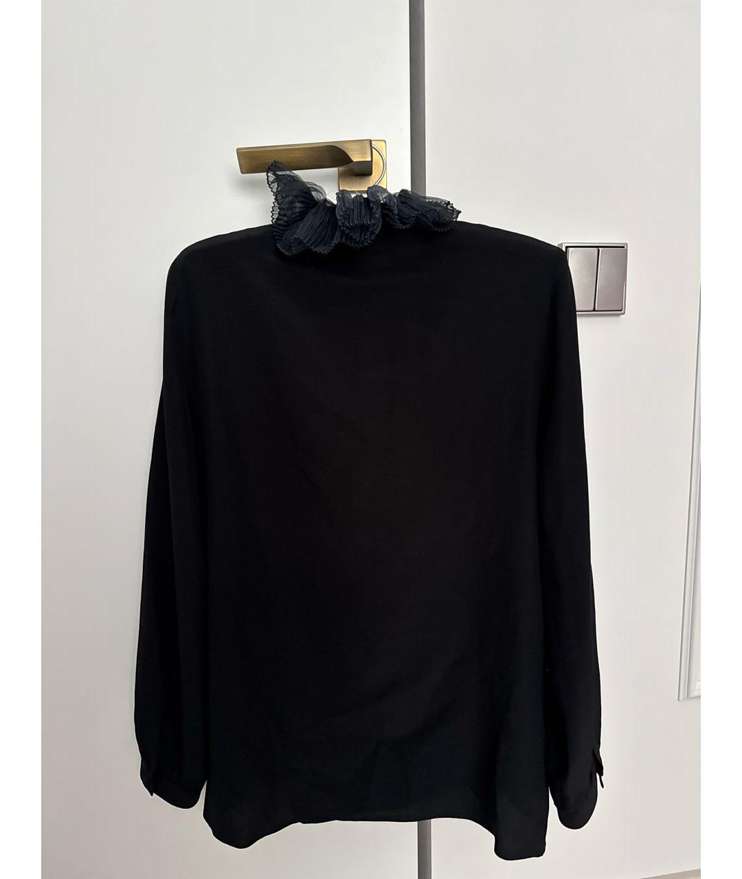 GUCCI Черная шелковая блузы, фото 2