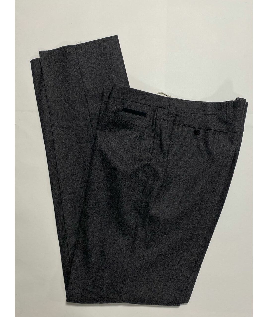 STEFANO RICCI Серые шерстяные классические брюки, фото 5