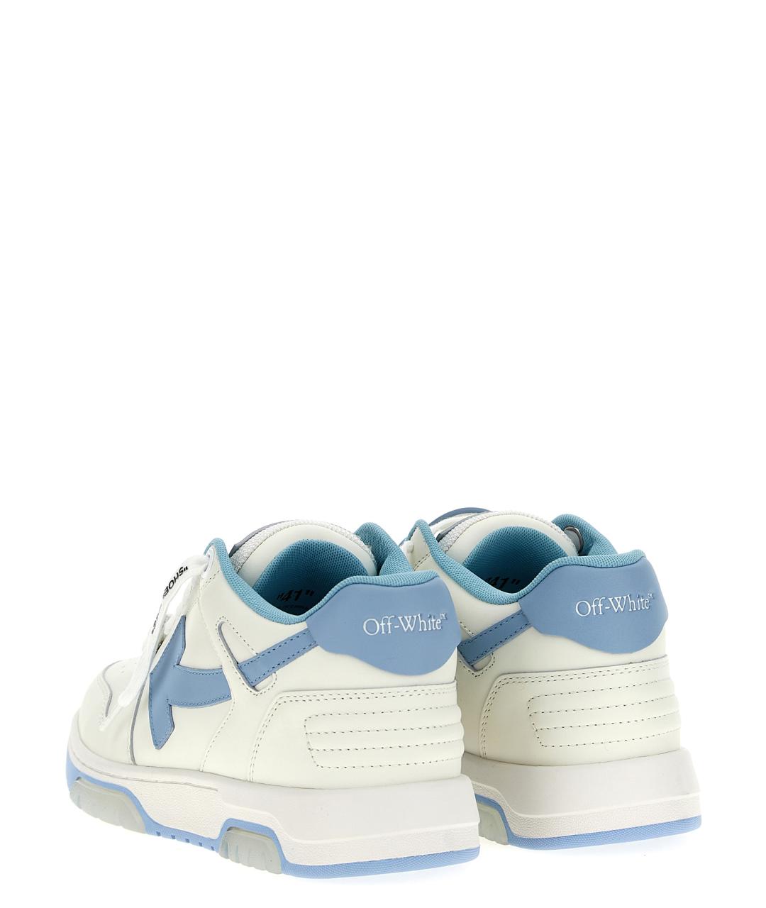 OFF-WHITE Белые кожаные низкие кроссовки / кеды, фото 4