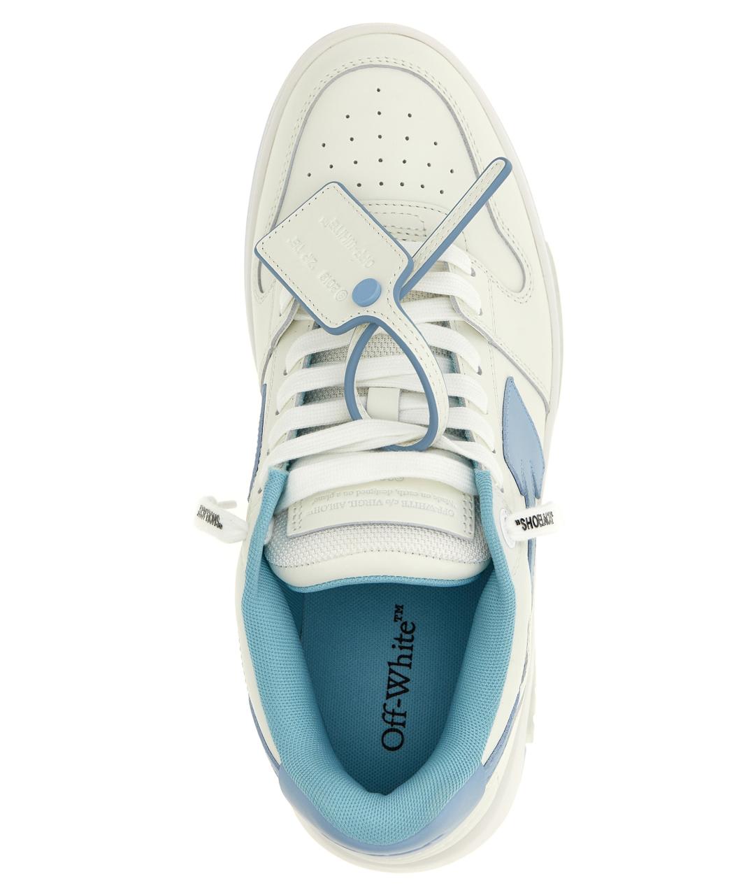 OFF-WHITE Белые кожаные низкие кроссовки / кеды, фото 5