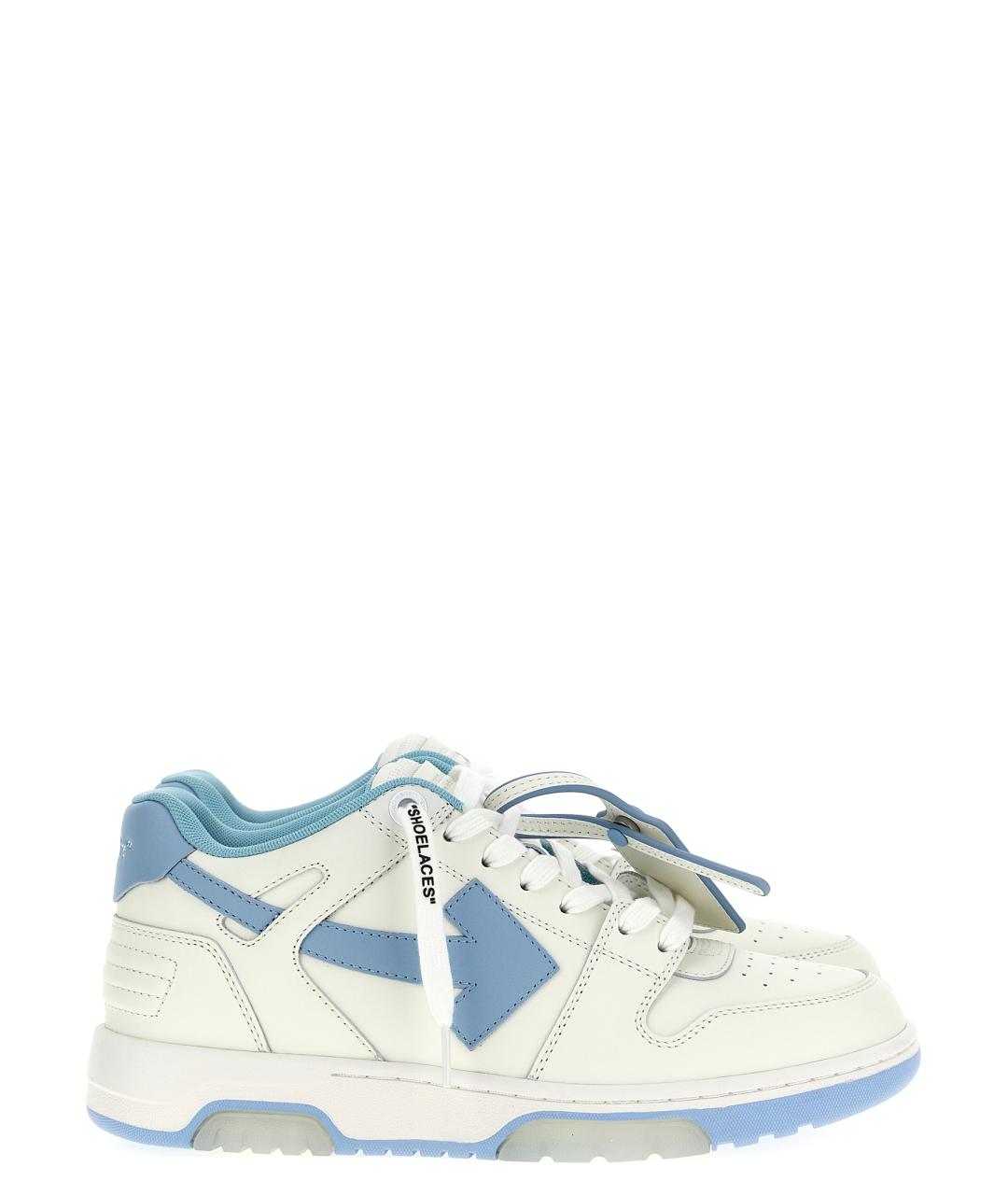 OFF-WHITE Белые кожаные низкие кроссовки / кеды, фото 1