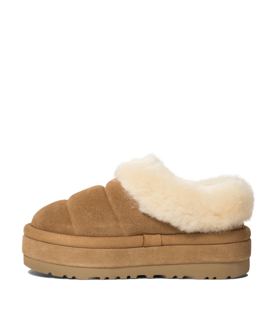 UGG AUSTRALIA Бежевые кожаные мюли, фото 3