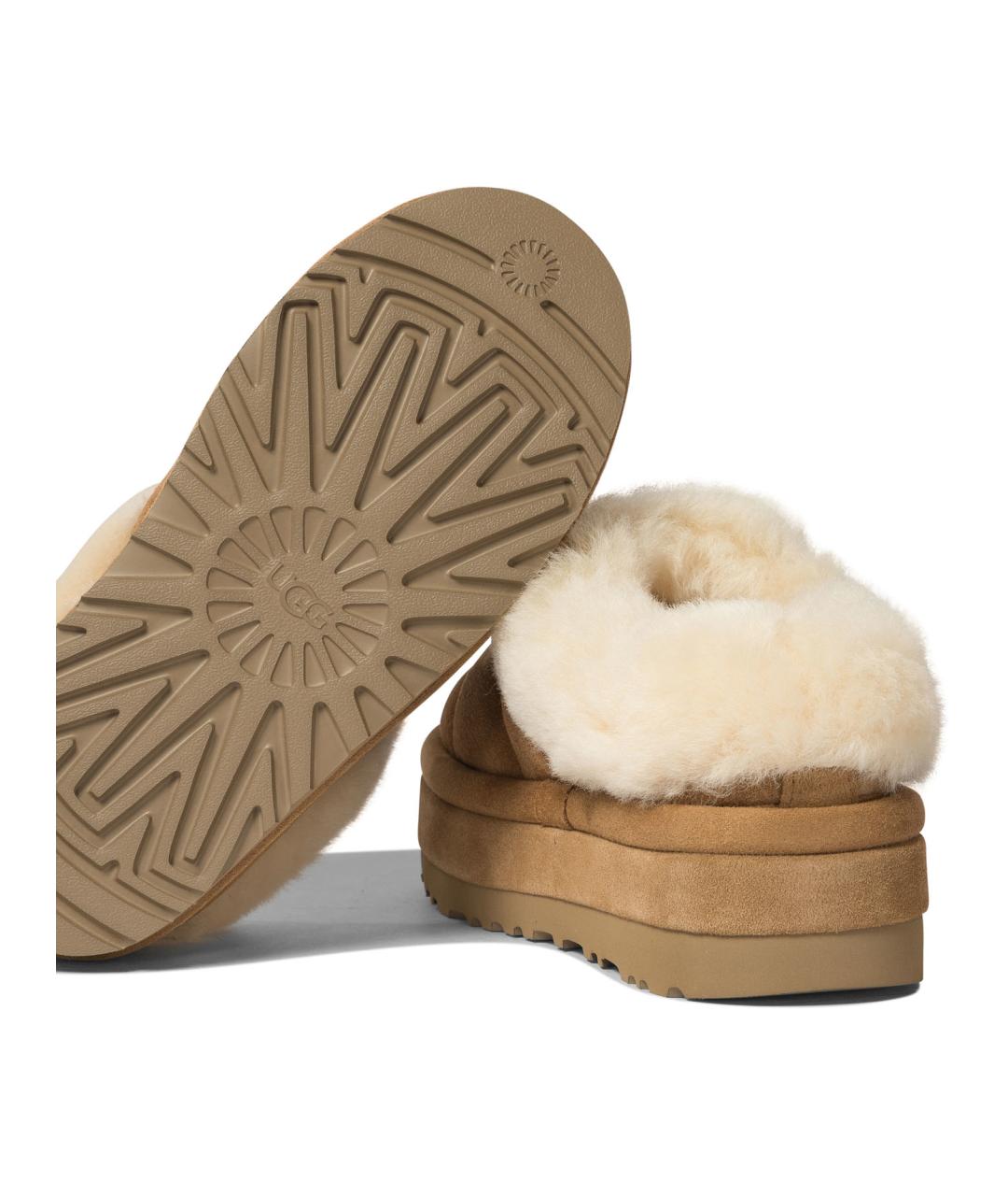 UGG AUSTRALIA Бежевые кожаные мюли, фото 5