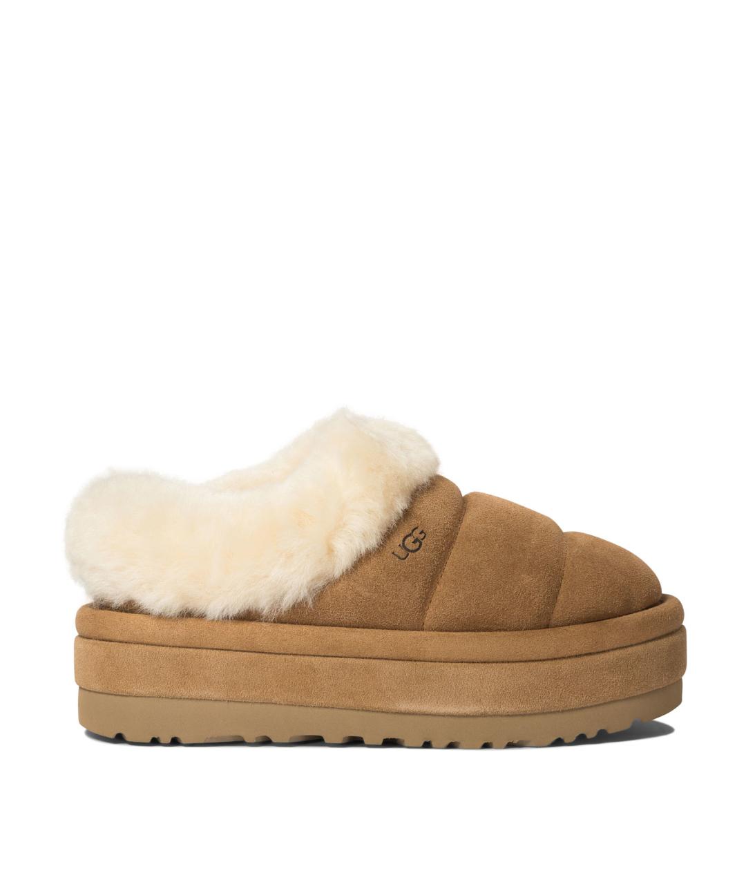 UGG AUSTRALIA Бежевые кожаные мюли, фото 1