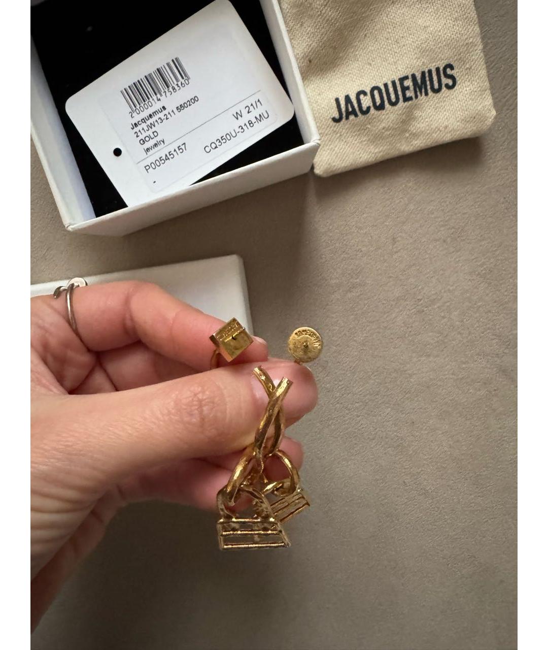 JACQUEMUS Золотые серьги, фото 3