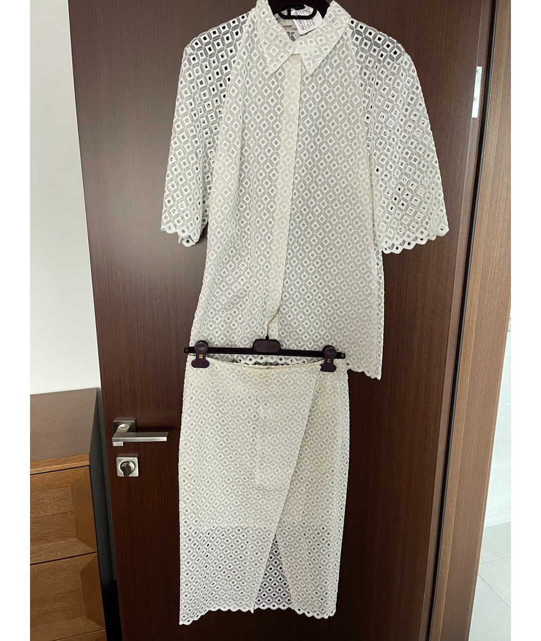 STELLA MCCARTNEY Белый хлопковый костюм с брюками, фото 6