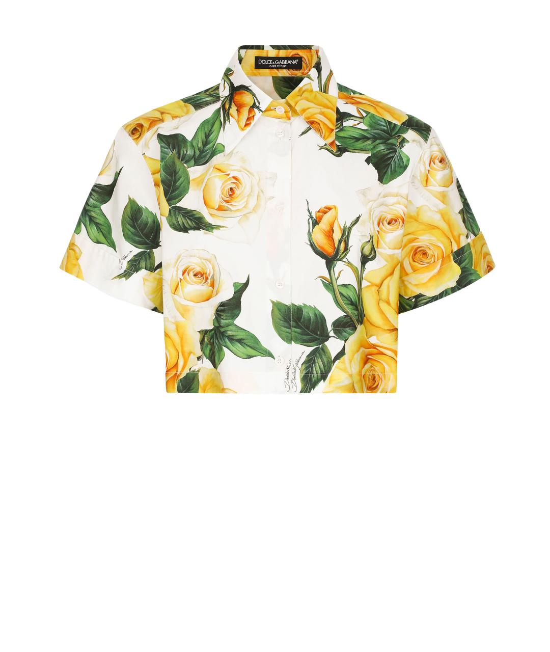 DOLCE&GABBANA Желтая хлопковая блузы, фото 1