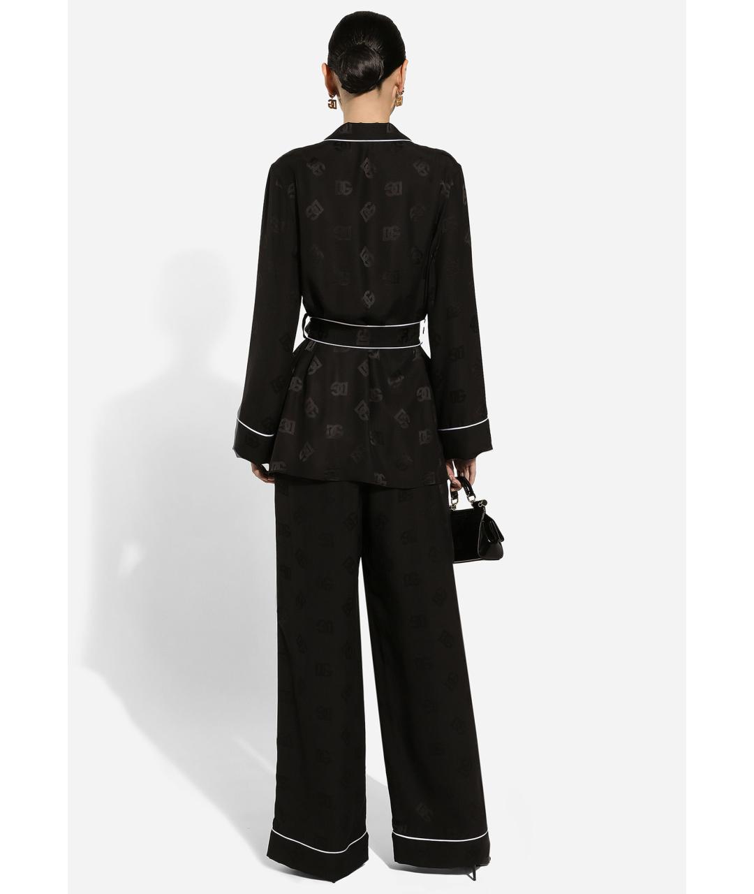 DOLCE&GABBANA Черная шелковая рубашка, фото 4